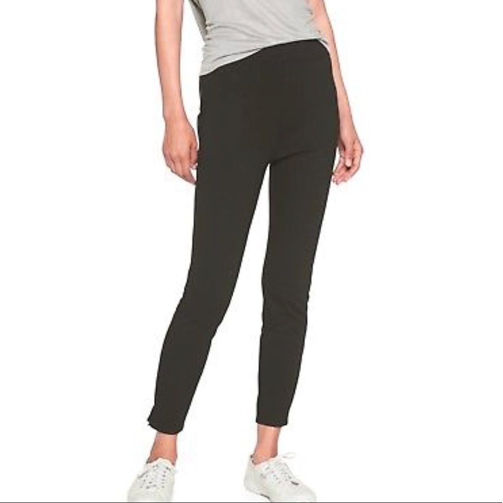 NEW Banana Republic Ponte Crop Black Leggings‎